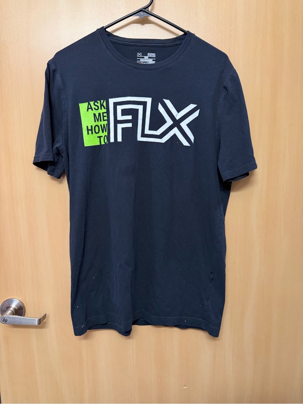 Under Armour Black Short Sleeve Graphic Tee with Lime Accent